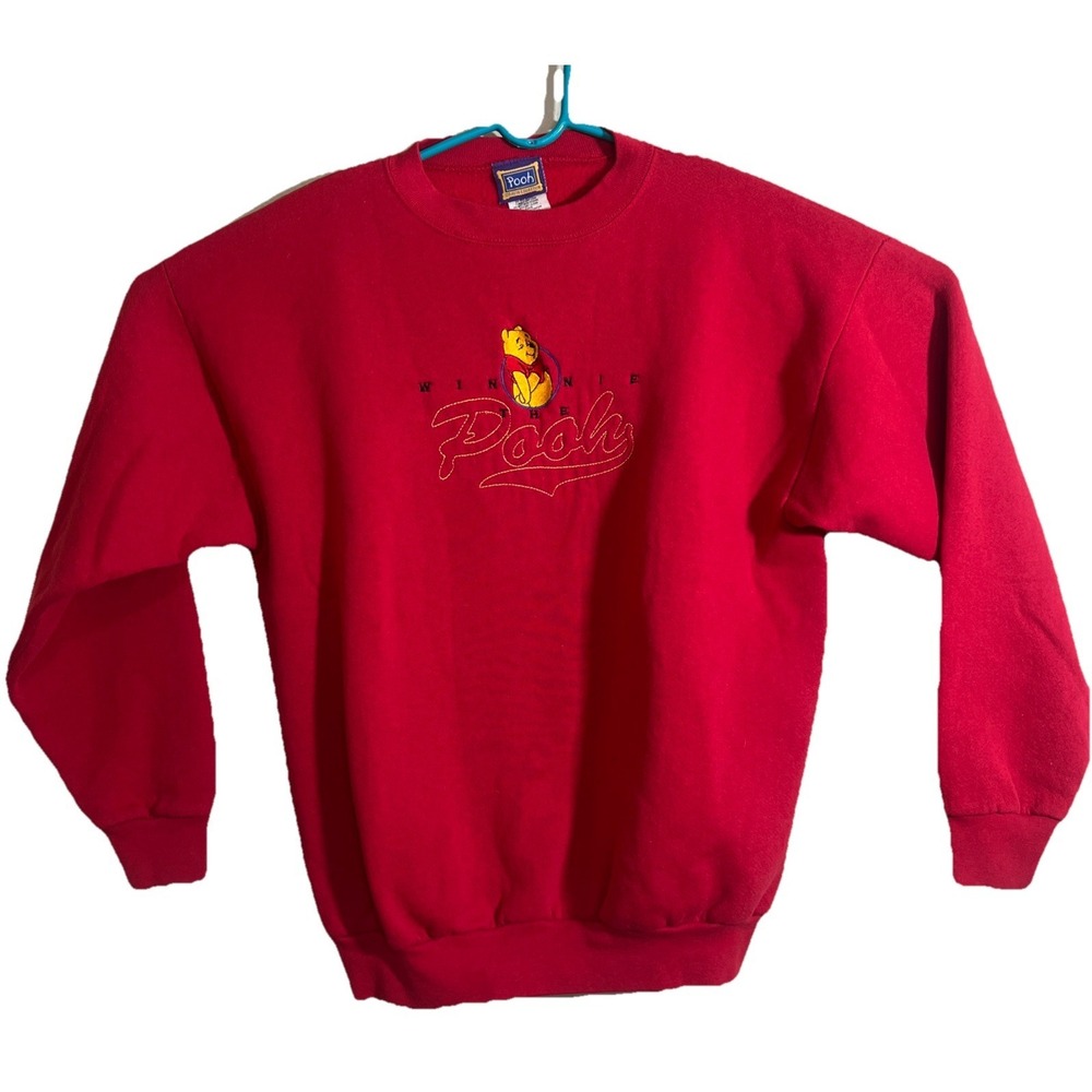 VTG 90s Winnie The Pooh 100 Acre Collection Crewneck Large Red - Picture 2 of 8